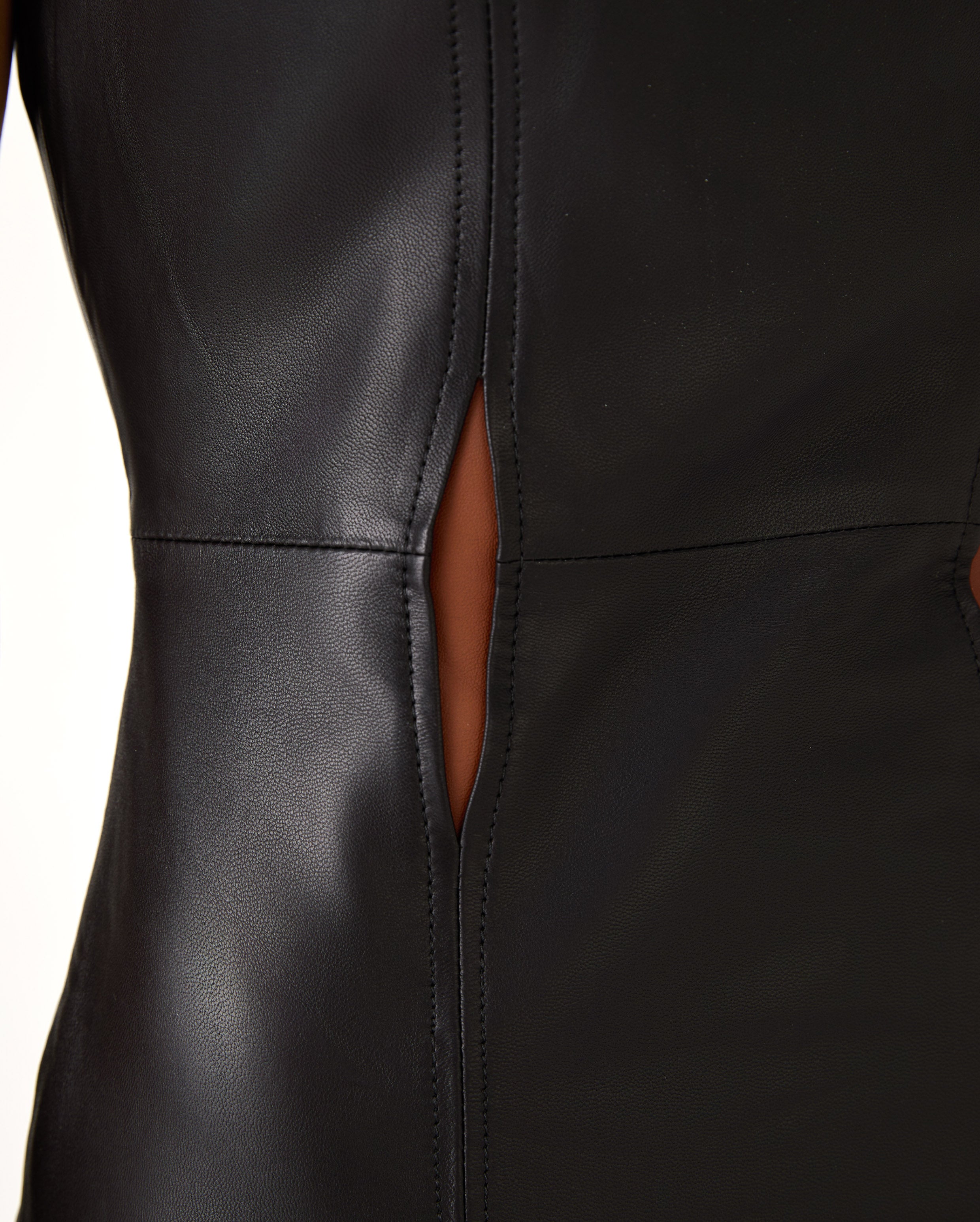 Daphne Maksi Deri Elbise