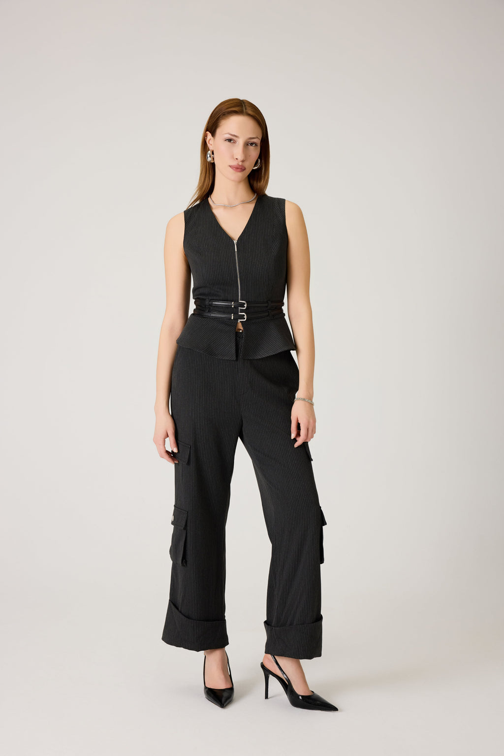 Sara Asimetrik Kargo Pantolon