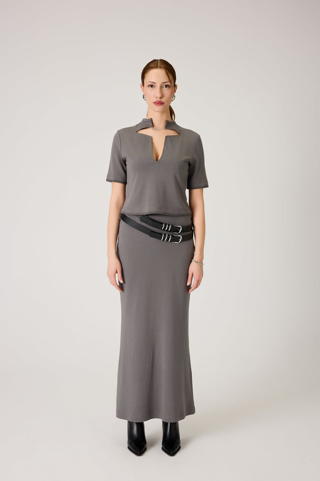 Megan Kısa Kollu Bluz